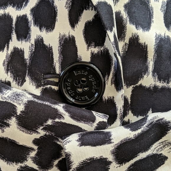 Kate Spade Silk Abstract Leopard Print Jacket - Picture 7 of 9